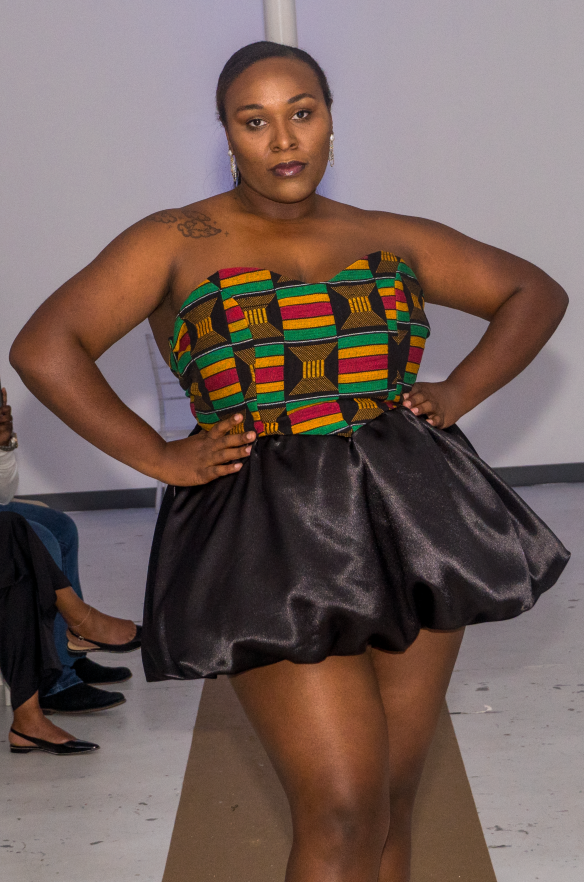 black kente dress B.L.A.C.K and B.O.L.D